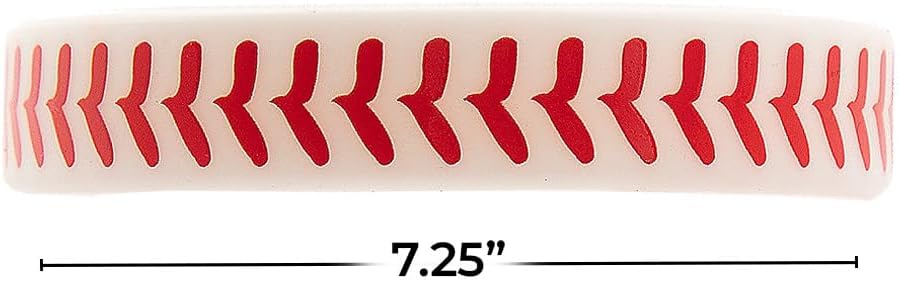 Fun Express Baseball Rubber Bracelets - Jewelry - 12 Pieces - Image 2