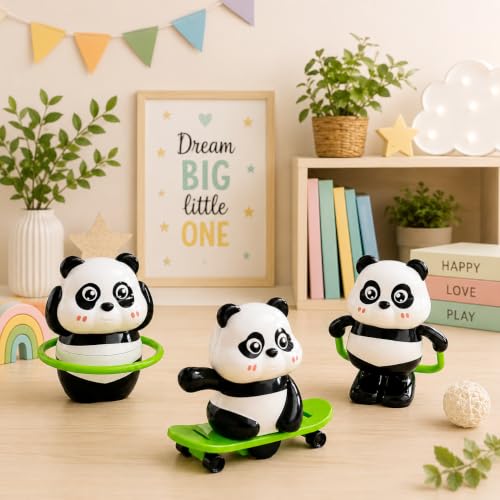 Image of Miniature Set for Home Decor, Deepawali Gift, Living Room, Figurines, Cake Decoration Items - Resin Car Dashboard Items (Multicolor) (Action Panda Toy)