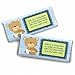 Boy Baby Teddy Bear - Candy Bar Wrappers Baby Shower Favors - Set of 24