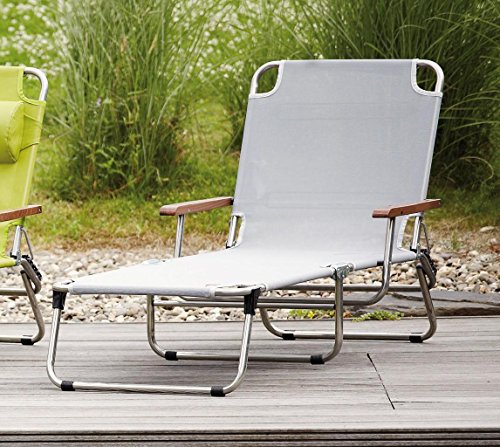 Preisvergleich Produktbild Amigo Dreibeinliege mit Armlehne - grau