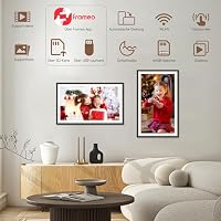 64GB FRAMEO 15,6 Zoll Digitaler Bilderrahmen -1920 * 1080P FHD IPS Touchscreen Digitale Bilderrahmen, Auto Rotation Elektronischer Fotorahmen, Teilen Sie Fotos/Videos Sofort – Ansicht 2