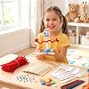 Fork Creativity Set, 100 Sets Forky DIY Creative Crafts Pack Plastic Sporks Red Pipe Cleaners Googly Eyes Popsicle Stick