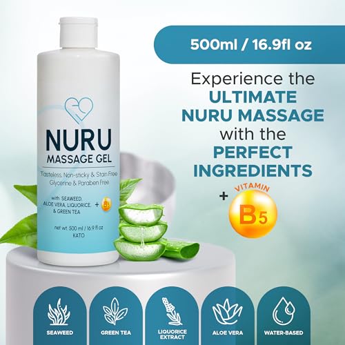 Image of Nuru Massage Gel 16.9 fl oz, Organic Aloe Vera, Water Based, Body-to-Body