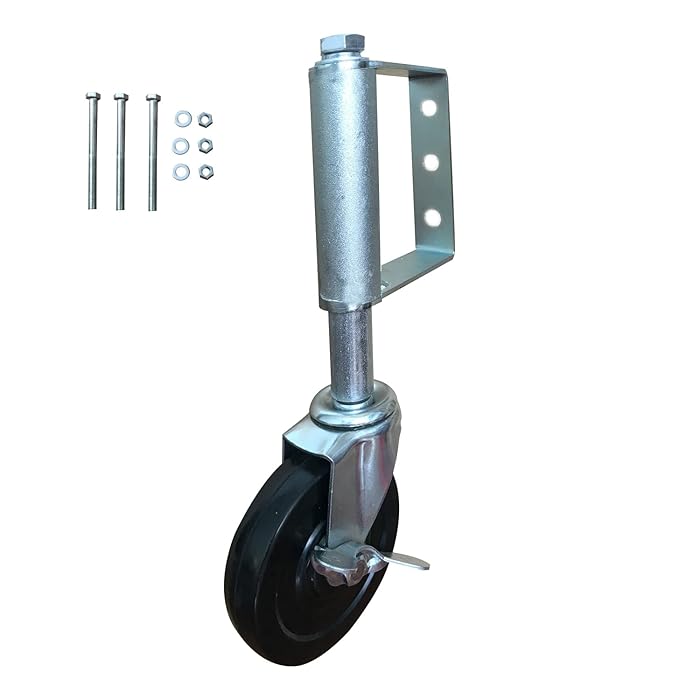 Buy Spring Loaded Gate Caster 4”, with Brake, Heavy Duty Gate Caster