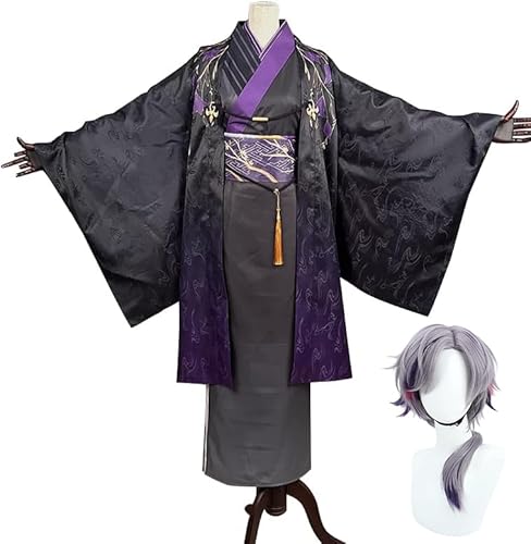 [CSPY]コスプレ衣装 不破湊 ふわみなと 和服 ウィッグ 靴 追加可 コスプレ コスプレ衣装 クリスマス ハロウィン 衣装 (女性S, 衣装＋ウィッグ)（Amazon）