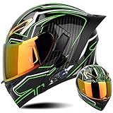 Full Face Motorcycle Bluetooth Helmets DOT Approved for Men Women Adults, Dual Visors Flip up Modular Bluetooth Integrated Motorcycle Helmet -  ESRADA