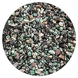 Venta al por mayor Chips de piedras preciosas de esmeralda semipulidas naturales, mini cristales triturados de esmeralda, chips de cristal sin perforar (esmeralda, 0.45 libras)