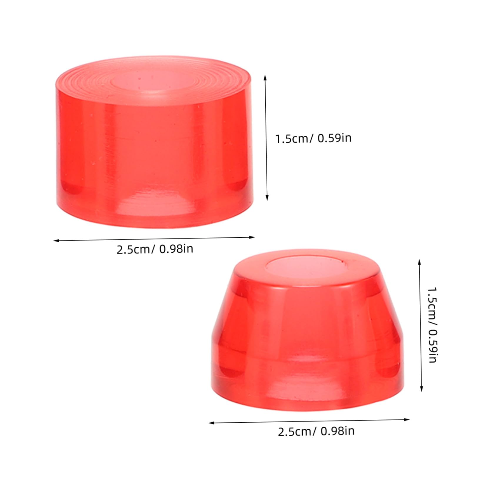 Yardwe Enhanced Stability Skateboard Bridge Pads 4pcs Soft Pu Pads for Roller Skates Vibration Reduction