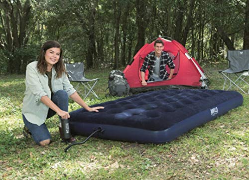 PlatiniumTech Matelas Gonflable Double floqué pour Le Camping - pour l'intérieur et l'extérieur