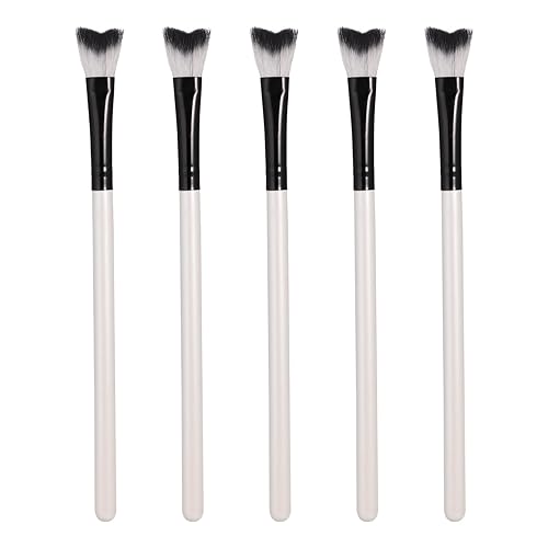 5 cepillos para champú de pestañas, cepillo de limpieza para extensiones de pestañas, cepillo limpiador de pestañas suave para eliminación de