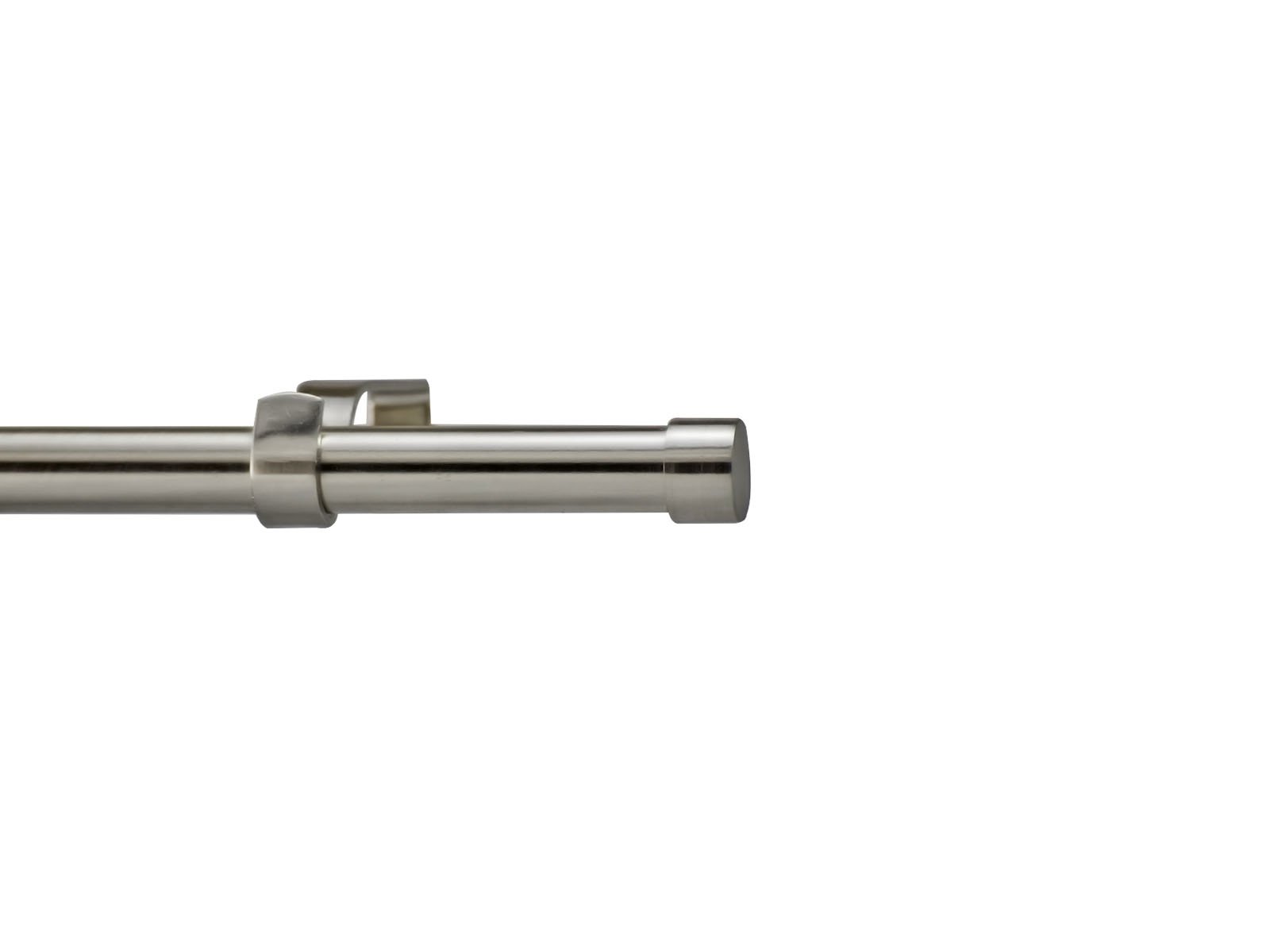 Your Home Online 19mm Diameter Extendable Eyelet Metal Curtain Pole Brushed Chrome Various Finials Without Rings (2m - 3m Extendable Pole, Riga Finial)