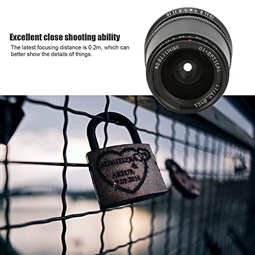 17 mm F1.4 M4/3 Mount Objektiv, Weitwinkel und große Blende 17 mm F1.4 M4/3 Mount APS-C MF Kameraobjektiv für E-M5 E-M10… – Bild 7