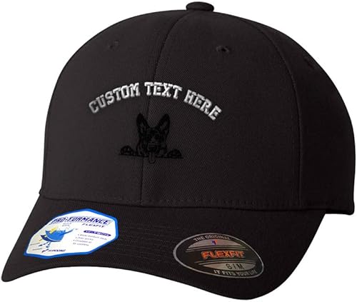 Sombreros Flexfit personalizados para hombres y mujeres, bordado de pastor alemán, poliéster
