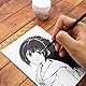 Kuretake ZIG CARTOONIST WHITE INK 30 ml, for dip pen, brush, art, illustration, lettering, Highly Opaque white ink for highlights and corrections, professional artists and amateur hobbyists