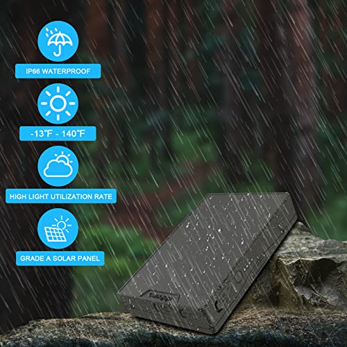 Camojojo Double Trail Camera Solar Panel 12V/1A 5.5V/1.5A Foldable Solar Charger Kit Waterproof Ip66 With Build-In 3000Mah Rechargeable Lithium Polymer Battery Hunting Accessory #TOP3