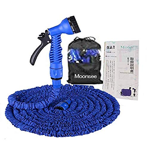 Carry のびるホース 改良型で耐久性 丈夫さup 5m 15m 3倍に伸びるホース 7パターン散水ノズル 三重構造 マジックホース 伸縮 ガーデニング 洗車 園芸 水やりベランダ 庭掃除用 軽量 ブルー 一年間の安心保証 Diy Tools Garden Equipment Nbsp For Nbsp