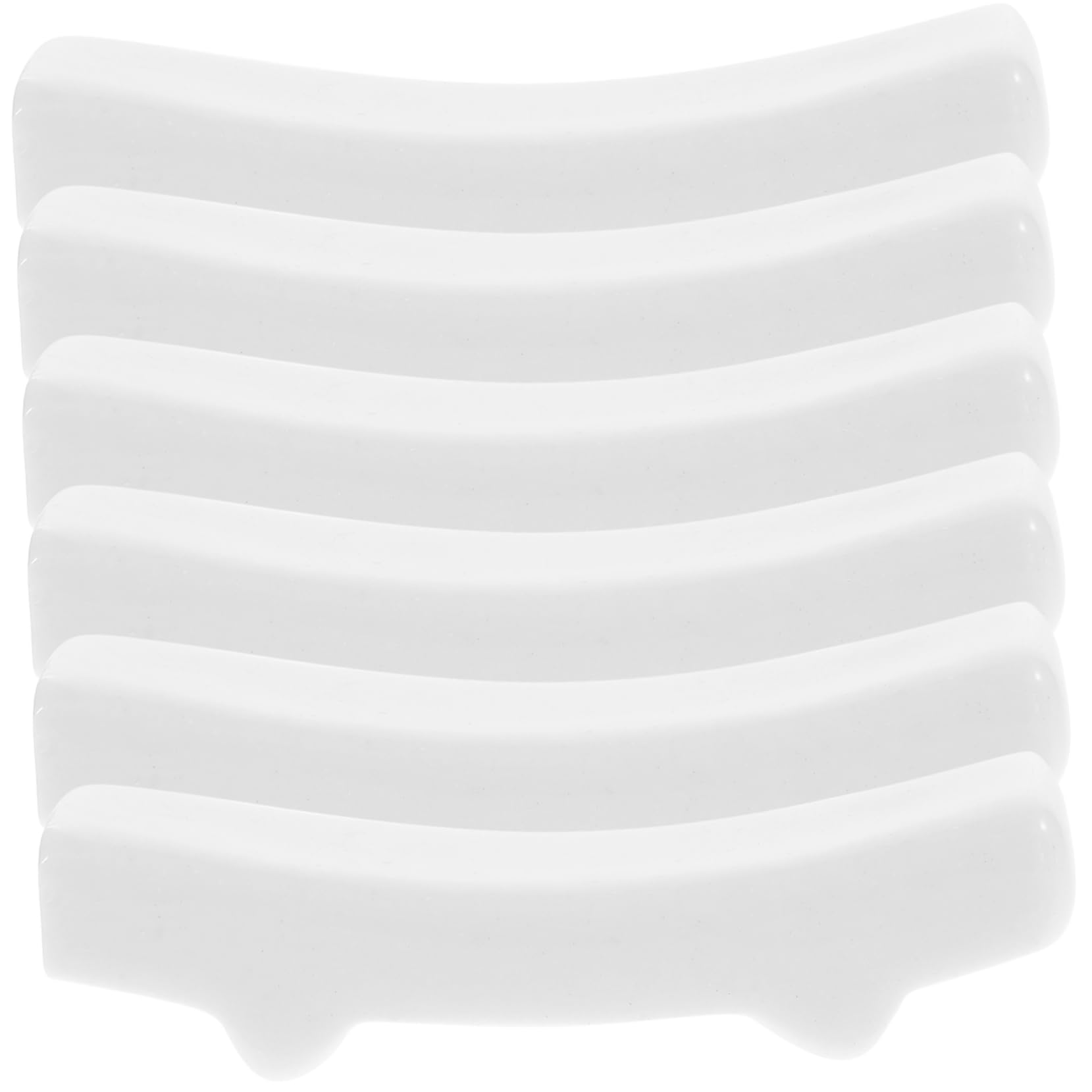 CONGARTENO 6pcs Ceramic Chopstick Rest Cutlery Rest Cutlery Holder for Reataurant Chopsticks Rest Spoon Fork Rest Kitchen Desktop Fork Rest Chopstick Rest Stand Spoon Rest Ceramics White