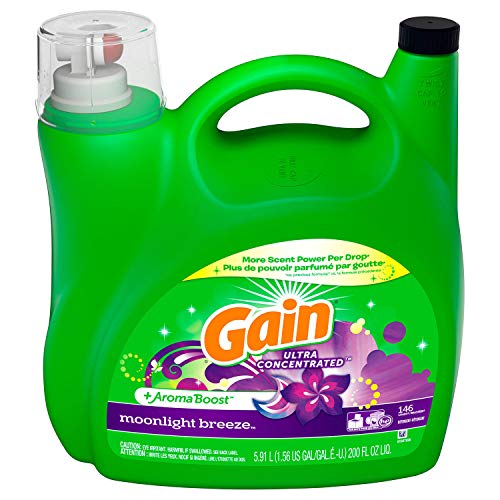 Gain Liquid Detergent Ultra Concentrated Aroma  Boost moonlight breeze 146 loads 200 fl oz