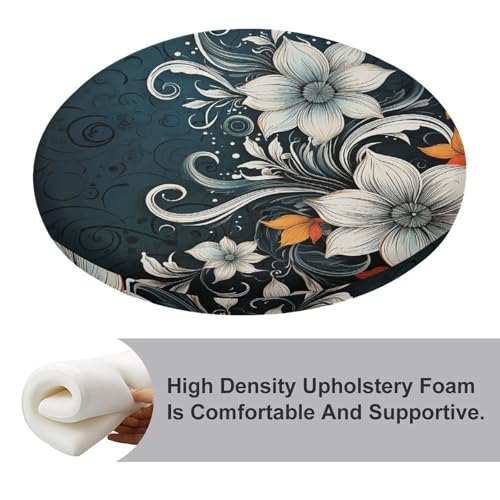 Coussin de sol haut de gamme en mousse à mémoire de forme et fleurs abstraites - 5