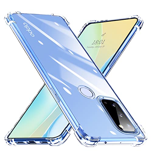 OPPO Reno5 A ケース クリア 透明 TPU ソフトケース 耐衝撃 軽・薄 全面保護 黄ばみなし グラデーション レンズ保護 傷防止 滑り防止 フィット感 オッポ リノ5a 5g スマホケース SJ76.71