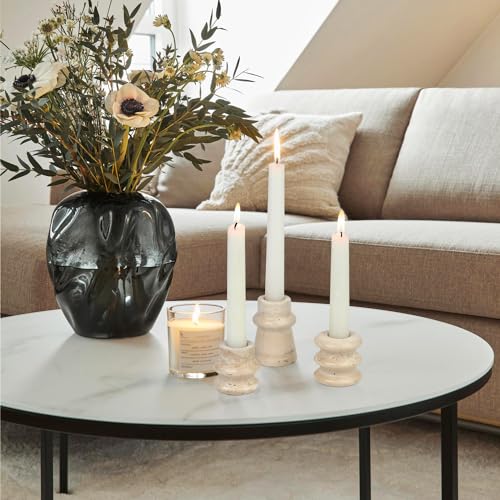 Vixdonos Natural Stone Candle Holder Set Of 3 Taper Candle Candlestick Mantle Candle Stand For Home Decor,Wedding,Party And Table Centerpieces thumb #4