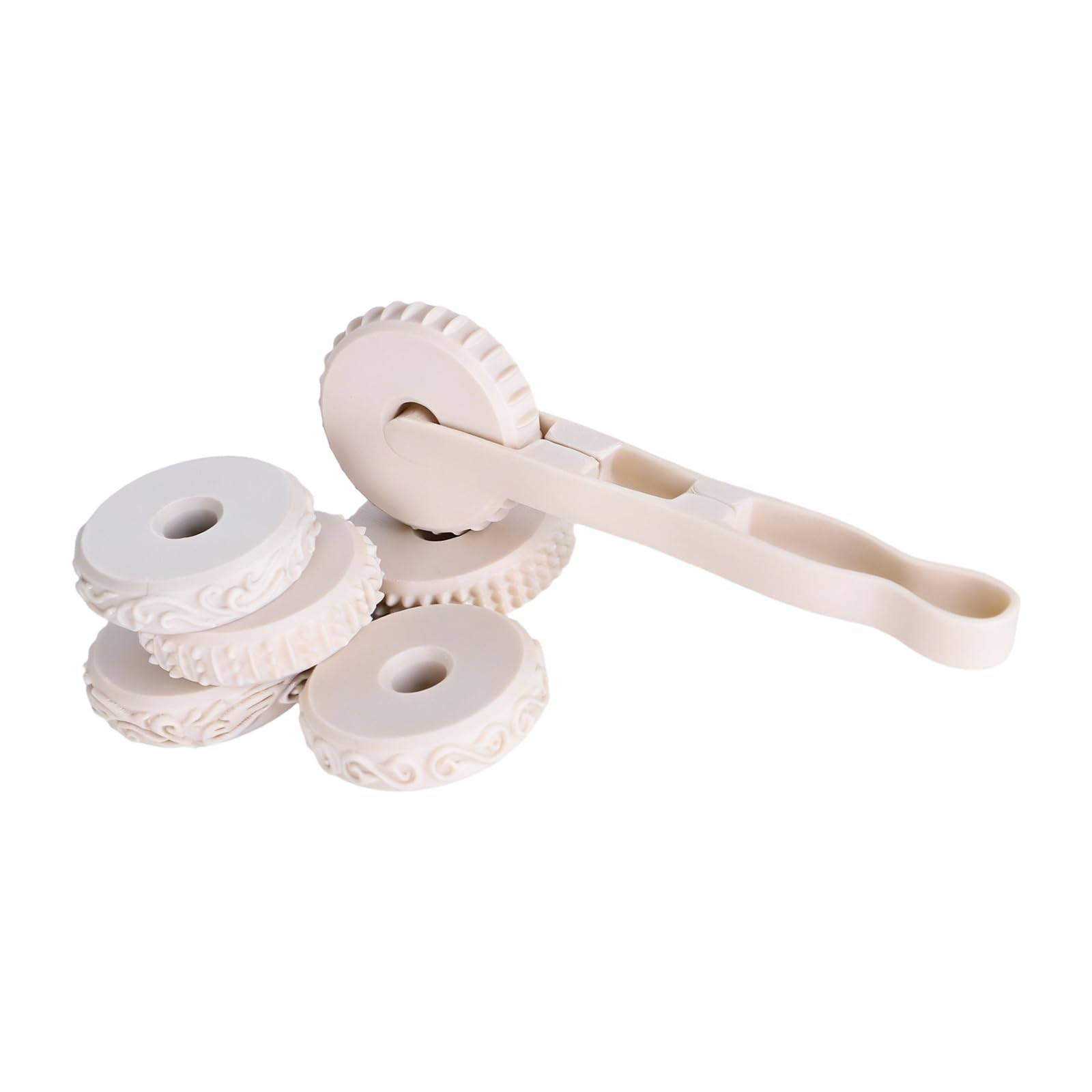Msioytog Decorative Pottery Stamping Tool with Various Designs for Crafting Personalize Clay Creation and School Activity Polylactic Acid Clay Rollers Wheel