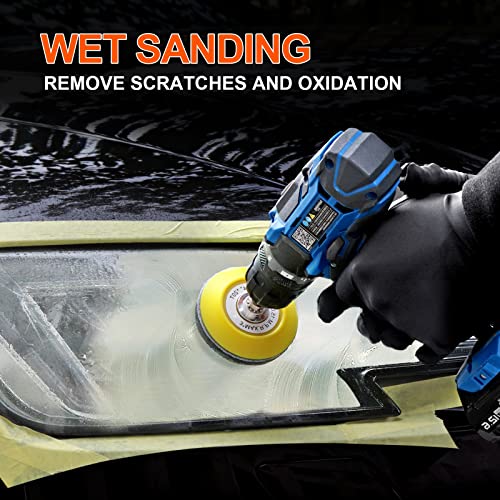 POLIWELL Headlight Restoration Kit 3 Easy Steps to Restore Sun Damaged