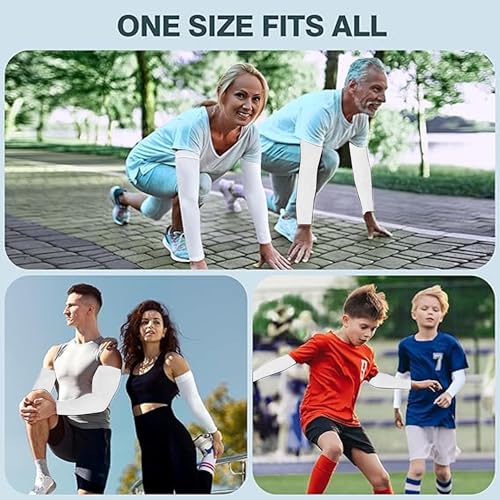 Image of TRENDMALLS Arm Sleeves, Cooling UV Sun Protection Sports Compression for Men /Women /Kids