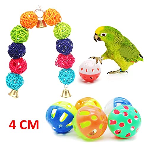 Vogelspeelgoed 13 stks Bird Cage Speelgoed Papegaaien Betrouwbare & Chewable - Swing Hanging Chewing Bite Bridge Wooden… - Afbeelding 6