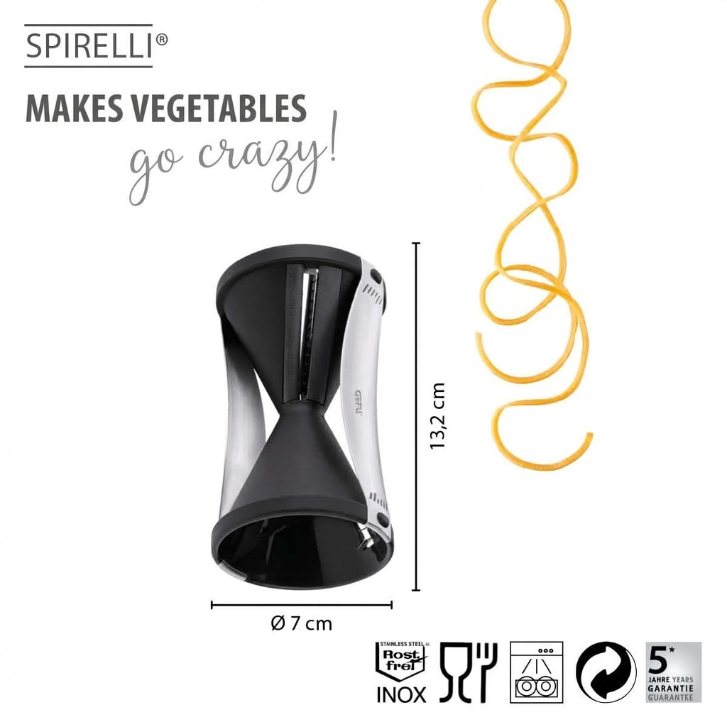 GEFU Spiralna krajalnica spiralna SPIRELLI, świeże spaghetti warzywne w mgnieniu oka