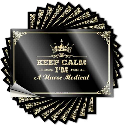 Adhesivo para defensa costera con texto en inglés 'Keep Calm I'm A Nurse Medical Coastal Bumer' (8 x 12 cm)