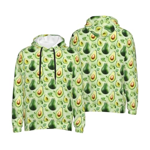 Hoodies For Men - Green Avocado Print Long Sleeve Casual Men'S Hoodies & Sweatshirts Pullover With Pocket4