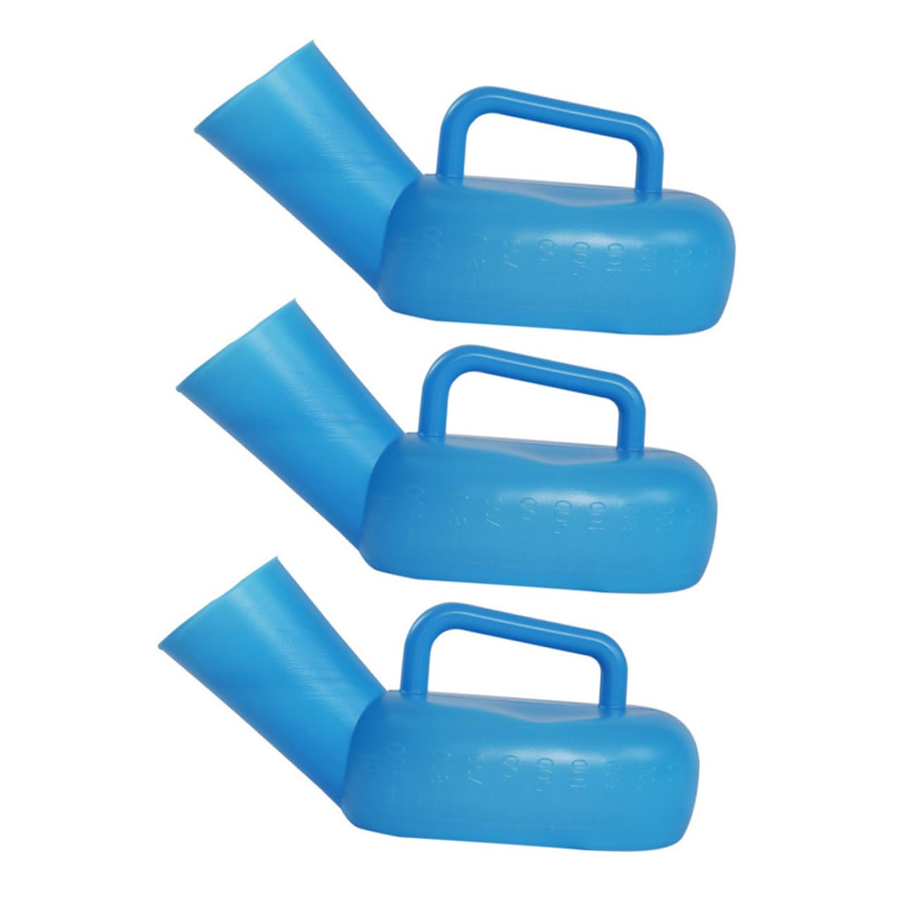 FRCOLOR 3 Pack of Heavy Duty Urinal Bottles Plastic Urinal Pot for Elderly Smooth Interior Care Portable