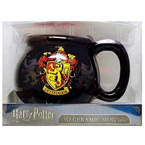 Image of Silver Buffalo Harry Potter House Gryffindor Crest Cauldron 3D Sculpted Ceramic Mug, 20 Ounces, 1 Count (Pack of 1)