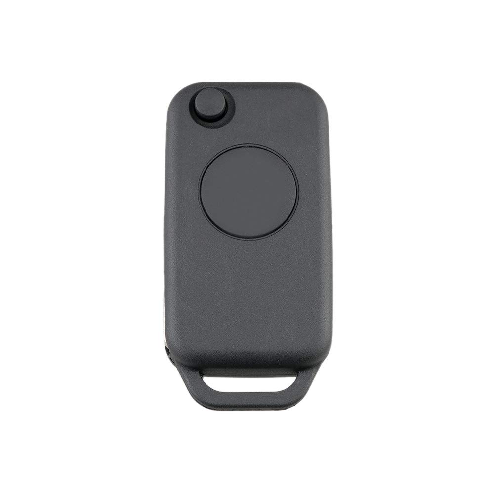 1-Button Flip Remote Key Fob Shell Case For Mercedes-Benz 1984-2004 – Black ABS