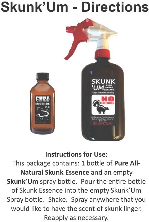 PredatorPee Skunk'Um Skunk Scent Spray - Stop Unwanted Loitering and Unwanted Guests
