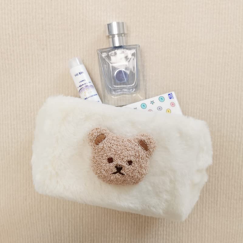 Miniatura 2 de Bolsa pequeña de cosméticos Kawaii linda bolsa de maquillaje estética Y2k bolsa de cosméticos para bolso (A-caqui)