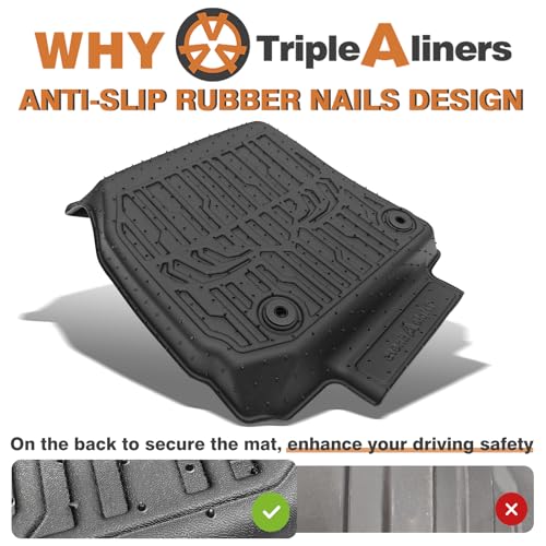 Image of TripleAliners Floor Mats & Trunk Mat All Weather Liners Compatible with 2025 2026 BMW X3 Accessories TPE Cargo Custom Fit Anti-Slip Odorless Full Set Liners Protection(Floor Mats & Trunk Mat)