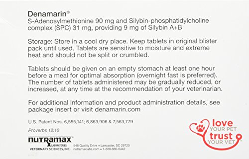 Nutramax Denamarin Liver Health Supplement for Small Dogs and Cats - With S-Adenosylmethionine (SAMe) and Silybin, 30… - Image 3