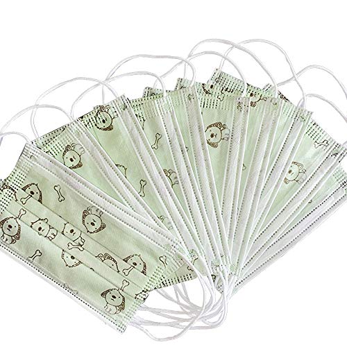 50pcs Disposable Másk 3 Layer Face Cover with Safety Certification Instructions Animal Pattern