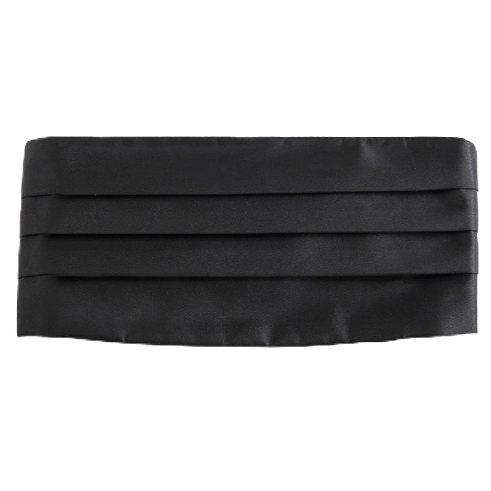 Ateuxol Unisex Black Womens Corset Belt Men's Classic Cummerbund Red White Satin Elastic Bellyband Formal Wedding Tuxedo Cummerbunds(Black)