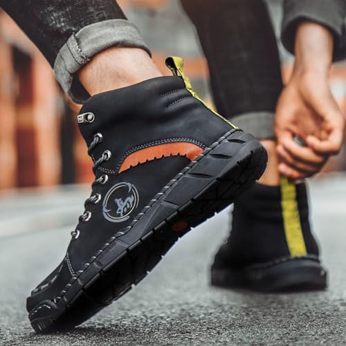 Vilobel Mens Work Boots, Vilobel Men's Orthopedic Safety Work Shoes- Lightweight Non-slip Boots Waterproof Shock Absorption4