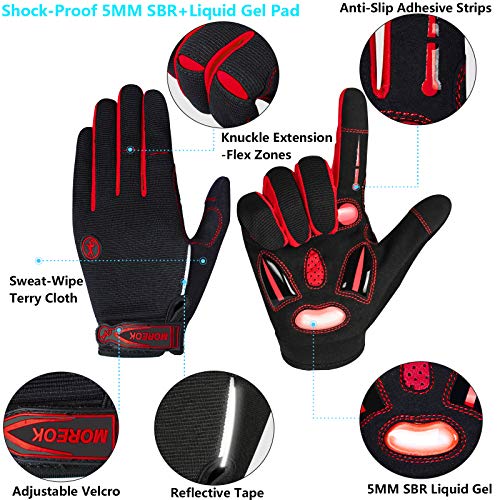 image for MOREOK Cycling Gloves Full Finger Winter Bike Gloves 5MM SBR+Liquid Ge