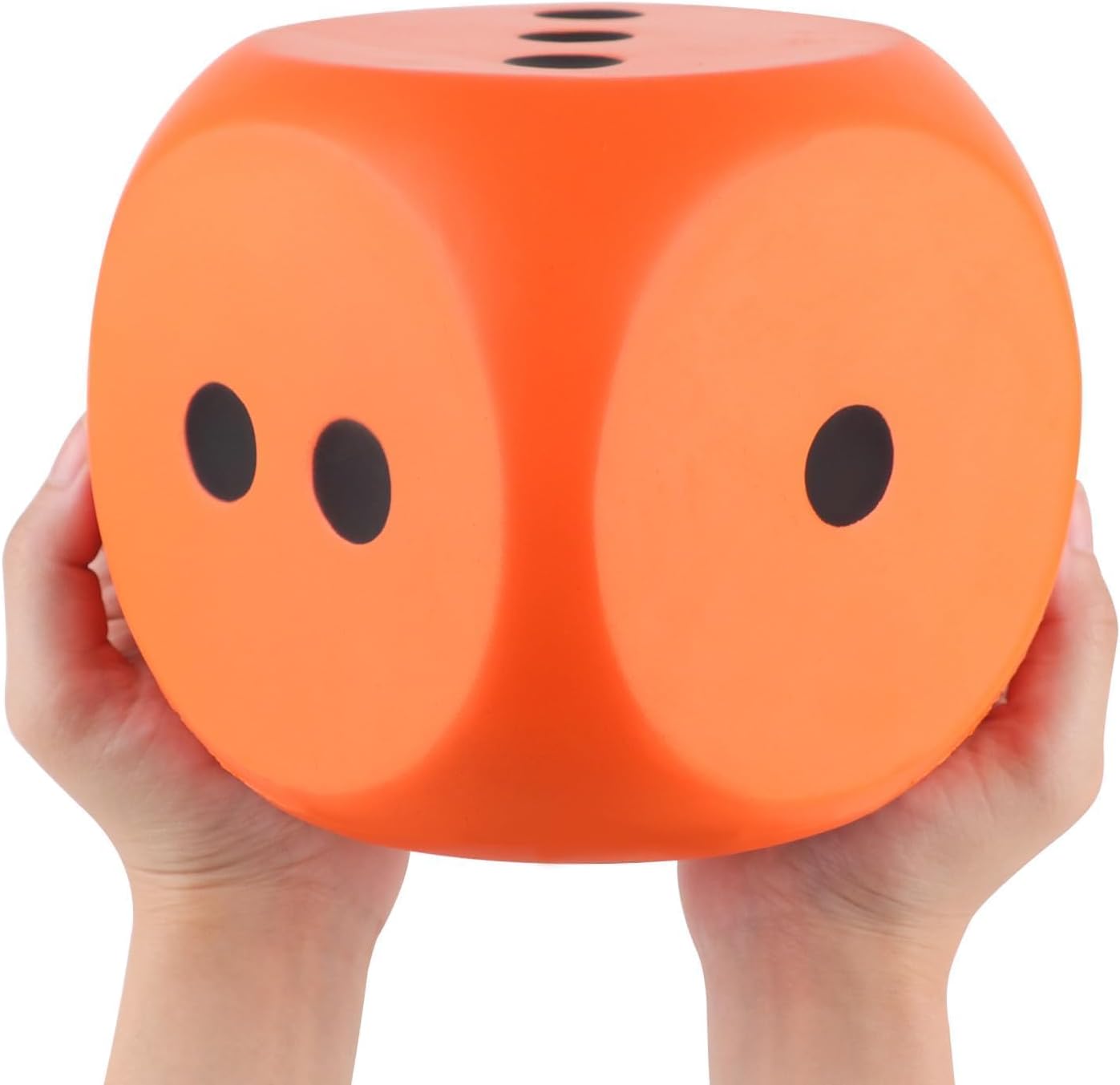 Anboor 5.9” Large Dice Squishies Foam Dice Jumbo Squeeze Toys, Giant Dice Game Collection Decorative Props(Orange)