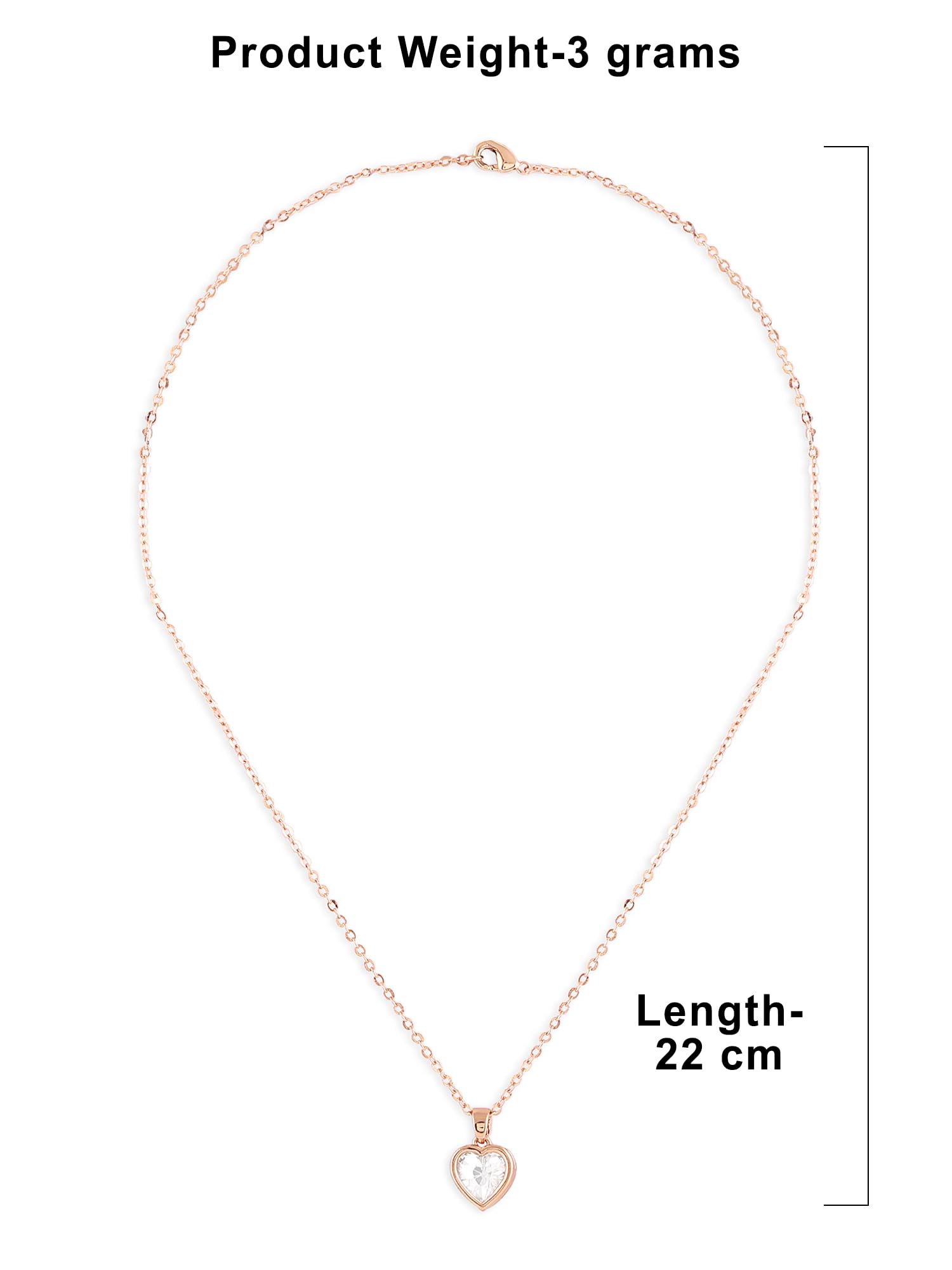 Contemporary Heart CZ Pendant & Chain-ZPFK16912