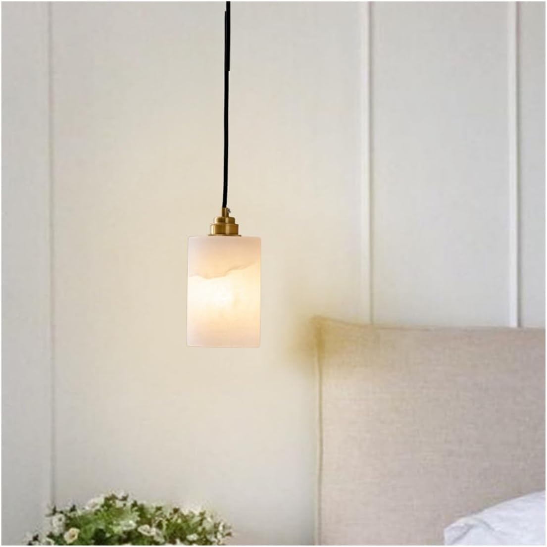 Olskfuh Light All Copper Cloud Stone Hanging Kitchen Island Pendant Lamp Brass Ceiling Hanging Lamp E27 Base Natural Stone Chandelier Ing Fixtures, Wall Sconces,