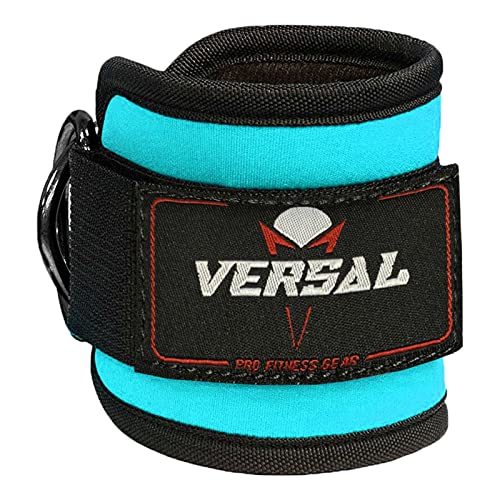 VERSAL Ankle Straps for Cable Machines Attachment Gym Ankle Cuff 7mm Padded Double D Weight Lifting Ankle Strap for Men Women,Glute Workouts,Leg Extensions,Curls,Booty Hip Abductors (Single - Image 3