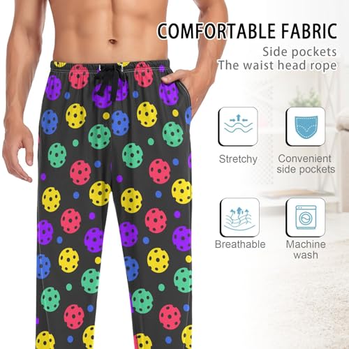 Laprad Men's Women's Long Sleeve Pajama Sets Pickleball Balls Comfy 2 Piece Loungewear4