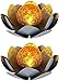 Produktbild Dekoratives Solar Lotusblüten 2er Set aus Metall - angenehm warmweißes Licht - traumhafte Lichteffekte durch Bruchglasoptik - 27 x 9cm - Solarlampe Gartenbeleuchtung Lotusblume 2PCS A-2Pcs