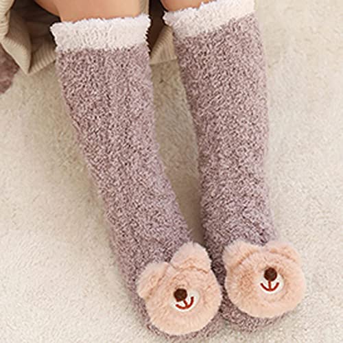 3D Baby Winter Fluffy Fuzzy Slipper Socks Cute Animal Fuzzy Home Slipper Socks Boy Girls Fleece Soft 3D Cartoon Socks3